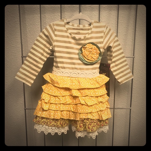 Mustard Pie Other - Baby Girls Mustard Pie Dress, 12 Months